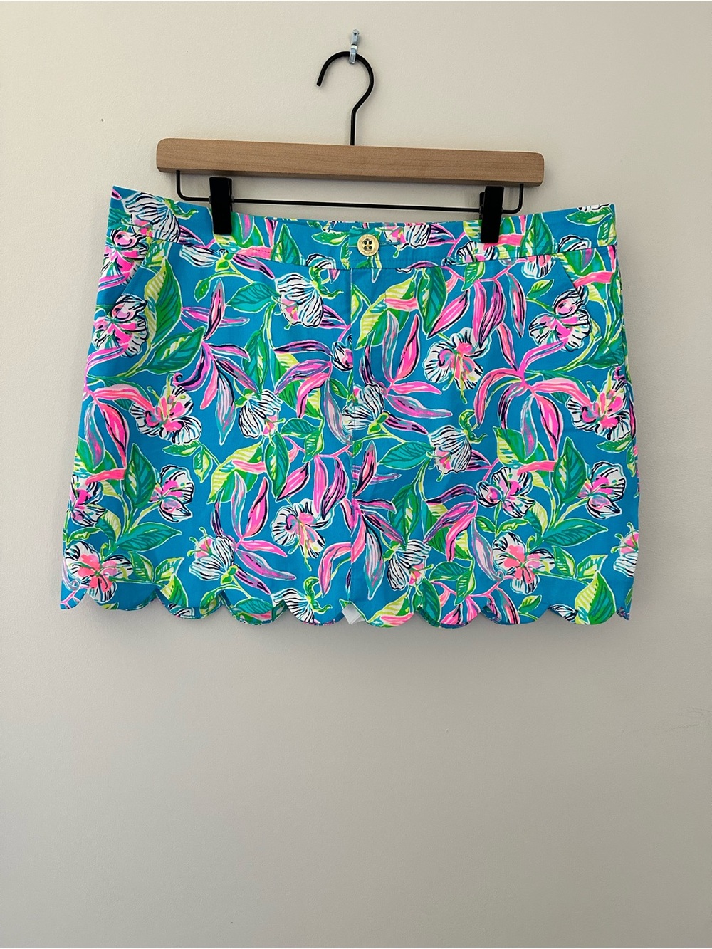 Lilly Pulitzer Floral Collette Scallop Hem Women's Skort - Keep on Beleafing